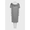 Gray shift dress