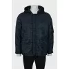 Men's blue jacket with hood