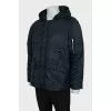 Men's blue jacket with hood