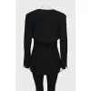 Fitted jacket with tag