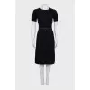 Short sleeve wool dress