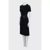 Short sleeve wool dress