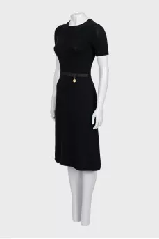 Short sleeve wool dress