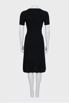 Short sleeve wool dress