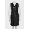 Sleeveless leather dress