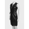 Sleeveless leather dress