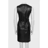 Sleeveless leather dress