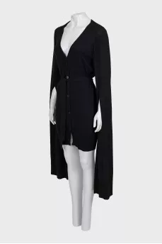 Black cardigan with long sleeves