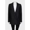 Double-breasted jacket in black