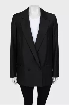 Double-breasted jacket in black