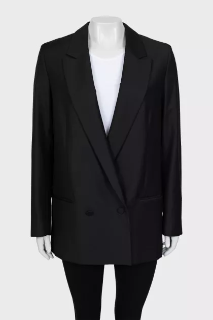 Double-breasted jacket in black