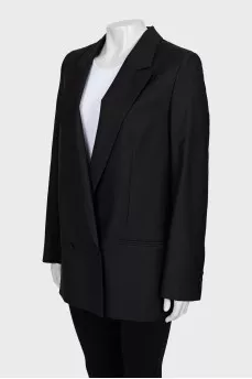 Double-breasted jacket in black