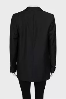 Double-breasted jacket in black