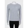 Gray knitted sweater