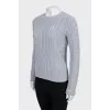 Gray knitted sweater