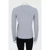 Gray knitted sweater