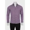 Men's purple printed shirt