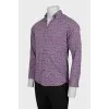 Men's purple printed shirt