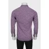 Men's purple printed shirt