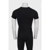 Men's black T-shirt with embroidered logo