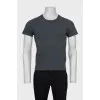 Men's gray T-shirt with corporate logo