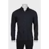 Men's black straight-fit shirt