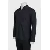 Men's black straight-fit shirt