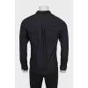 Men's black straight-fit shirt