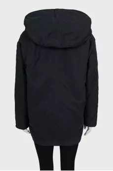 Relaxed jacket with hood