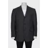 Men's single-breasted wool jacket