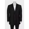 Men's black straight-fit jacket