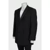 Men's black straight-fit jacket