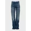 Long jeans in mixed color