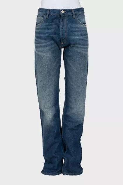 Long jeans in mixed color