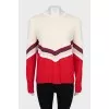 Mixed color wool sweater