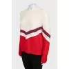 Mixed color wool sweater