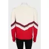 Mixed color wool sweater
