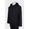 Men's black jacket with hood