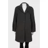 Loose fit coat with buttons