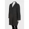 Loose fit coat with buttons