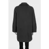Loose fit coat with buttons