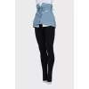 Denim peplum with buttons