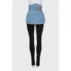 Denim peplum with buttons