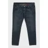 Men's slim fit jeans with buttons