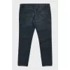 Men's slim fit jeans with buttons
