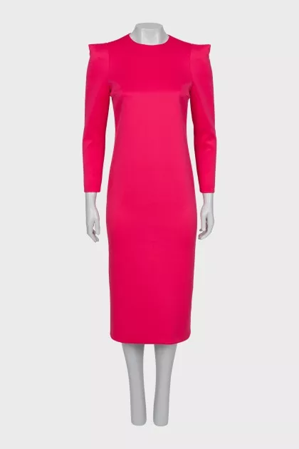Pink dress with accent shoulders