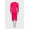 Pink dress with accent shoulders
