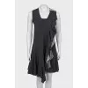 A-line wool dress with ruffles
