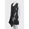 A-line wool dress with ruffles