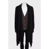 Two-tone cardigan combination